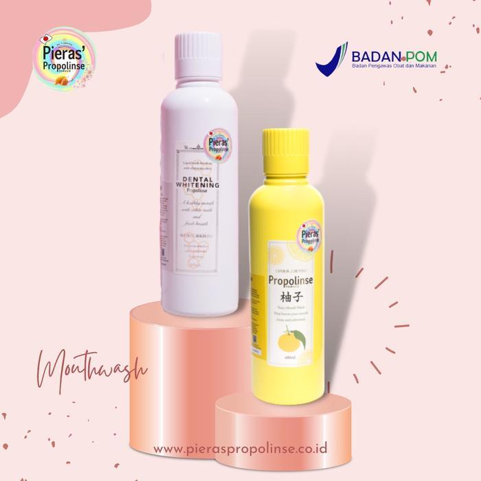 Pieras Propolinse Bundling Whitening Yuzu 600ML Mouthwash Paket Obat Kumur Pemutih Gigi
