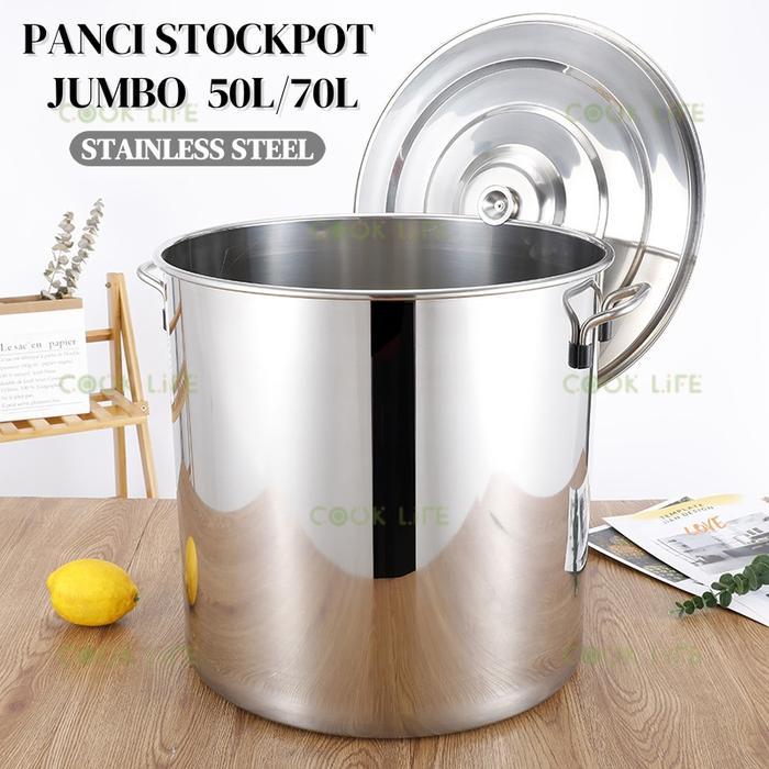 Panci Presto Panci Tutup Panci Catering Panci Jumboo Dandang Pot Stainless Steel Peralatan Masak