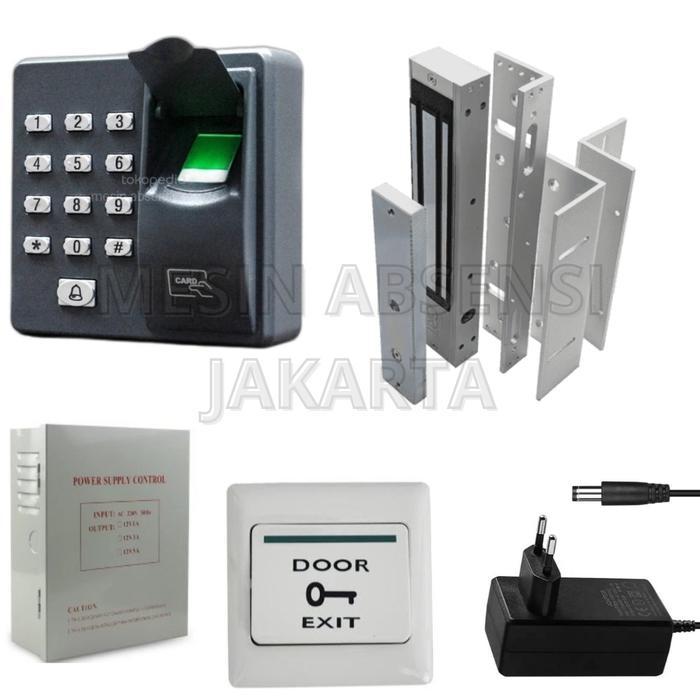 PAKET AKSES DOOR FINGERPRINT ZKTECO X6 ACCESS DOOR RFID ACCESS CONTROL