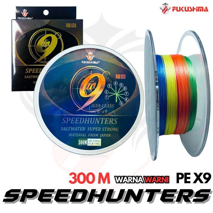 Senar Benang Pancing PE X9 300 Meter Warna Warni Fukushima Speedhunters