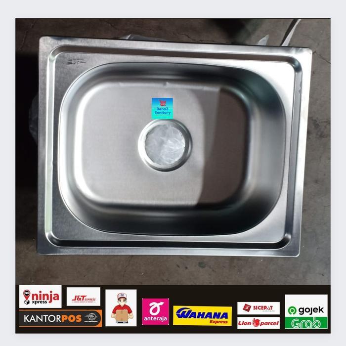 sink tempat cuci piring stainles 1 lubang / bak cuci piring stainles