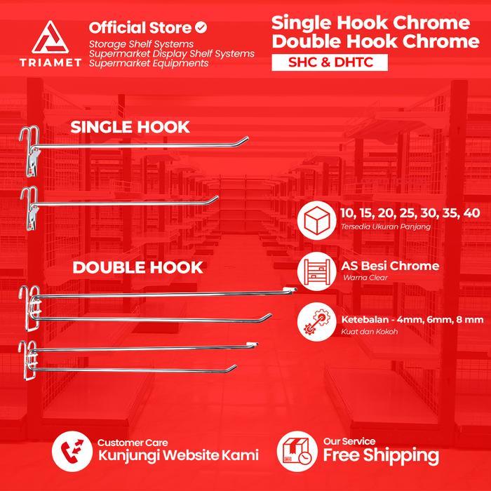 Hook Stainless - Cantolan Ram - Single Hook Stainless - Double Hook Stainless - Cantolan Supermarket
