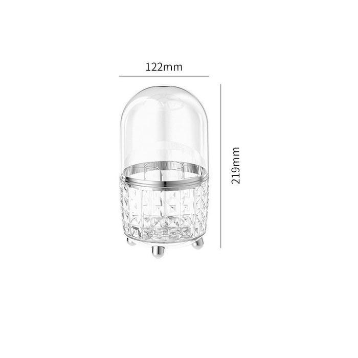Vinnatsu Tempat Kuas Make Up Putar Dengan Tutup Rak Akrilik Acrylic Multifungsi Serbaguna Rak