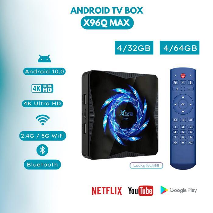 TERLARIS TV Box X96Q MAX RAM 4GB ROM 32GB - id 10 - X96Q Max - HD 4K Selamat Berbelanja