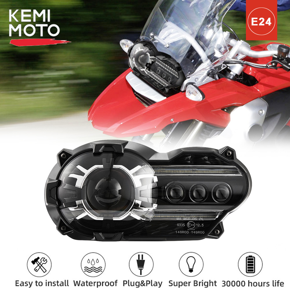 PROMO HARI INI!  E24-Mark R1200GS Led Headlight For BMW R1200GSA R 1200 GS ADV Adventure 2004-2013 L