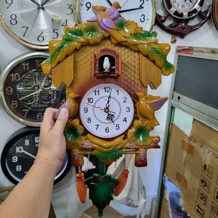 jam dinding kikuk burung klasik perjam