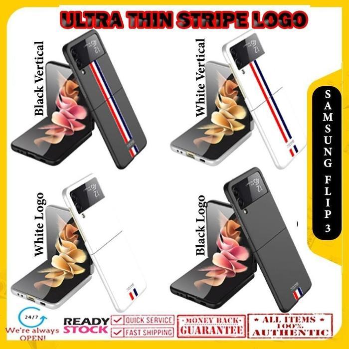 Casing Compatible for Samsung Galaxy Z Flip 3 FLIP3 Ultra Thin Stripe - Original