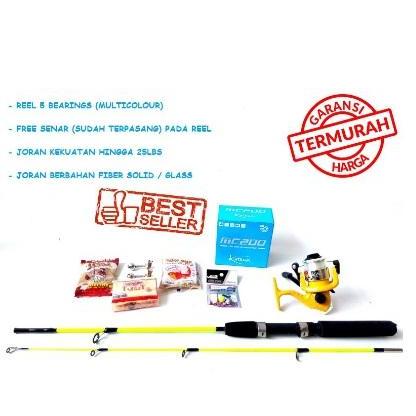 FREE UMPAN 1 SET ALAT PANCING KOMPLIT JORAN FIBER DENGAN REEL 6 BB