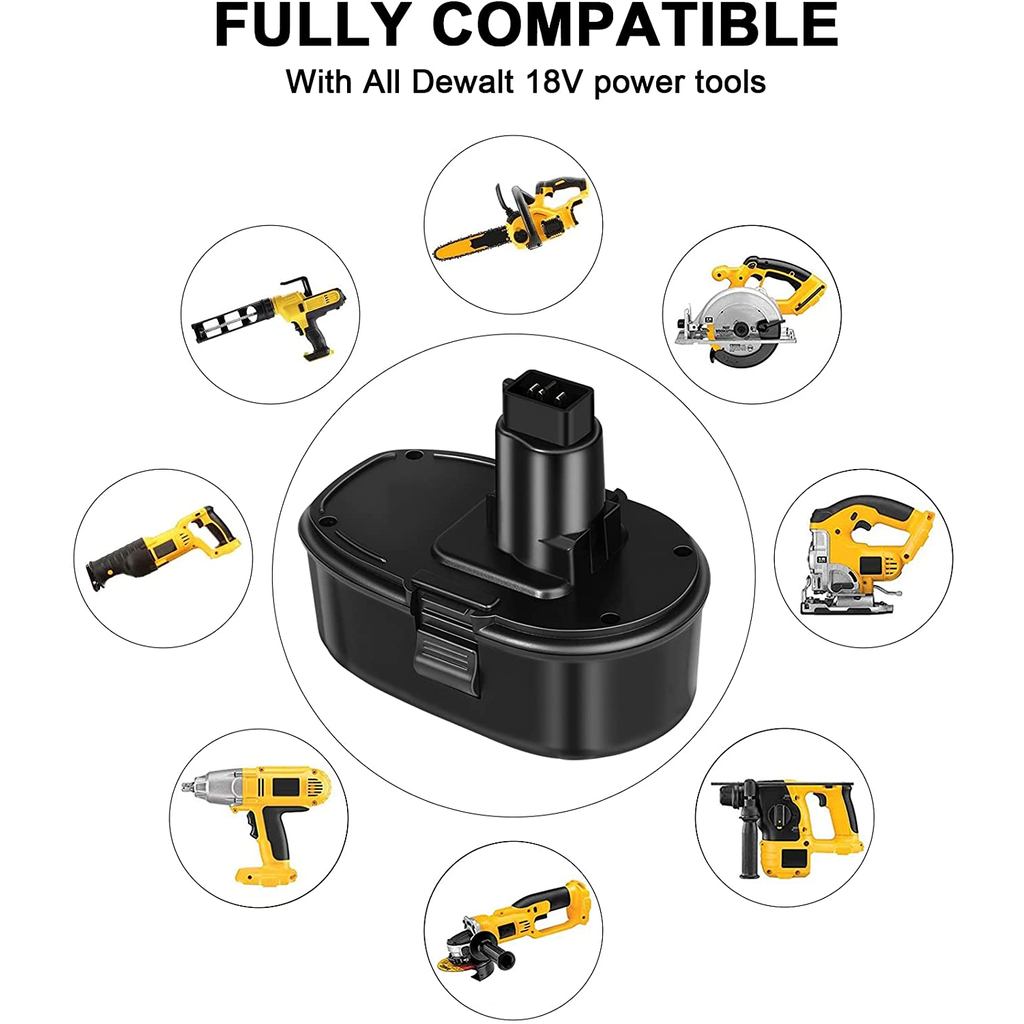 FanHua 3800Ah 18V DC9098 DC9096 Replacement Battery for Dewalt XRP DC9096 DC9099 DC9098 DW9099