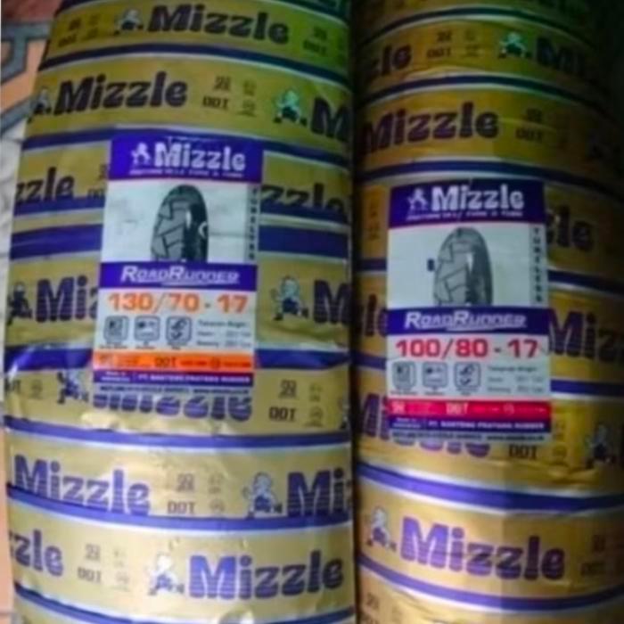 Paket Ban Motor Tubeless Mizzle Road Runner 100/80 - 17 & 130/70 - 17 Free Pentil 