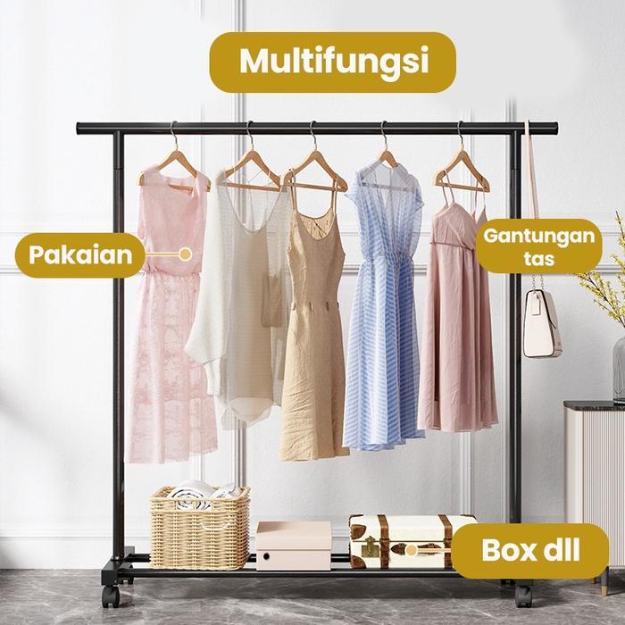 SURIA MAKASSAR GANTUNGAN BAJU ASTER SINGLE POLE / DAISY DOUBLE POLE / SINGLE DAN DOUBLE STAND HANGER