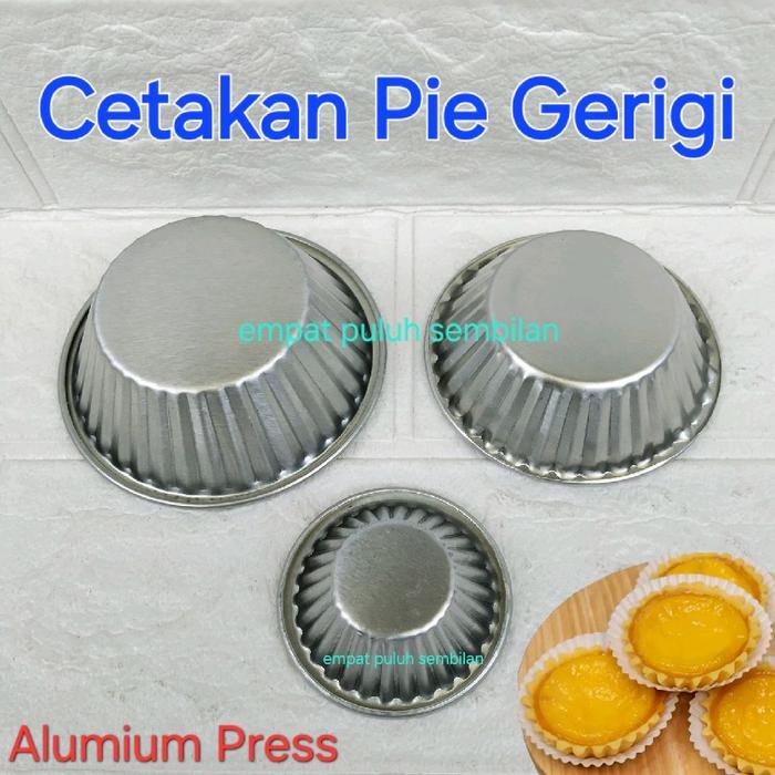 loyang pie buah 6biji / cetakan pie gerigi / gigi walang/ pie mini isi 6