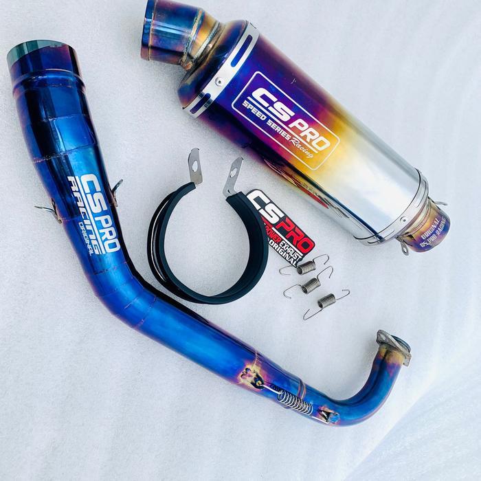 Knalpot Bass Bulat Cs Pro Racing Model Oval Untuk Motor All New Nmax Aerox 155 Nmax Old Vario 125