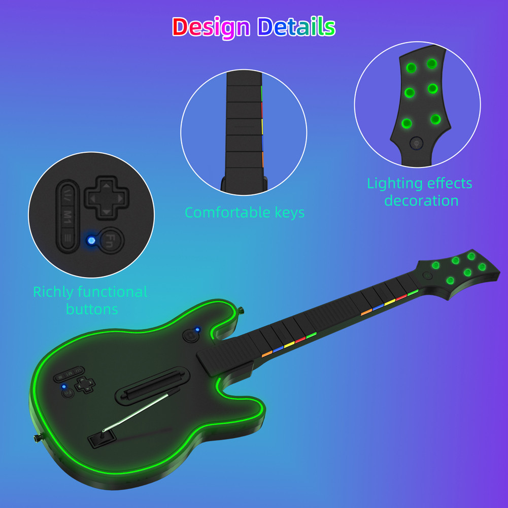 2.4G Wireless Guitar Hero Controller Guitar Hero Game Wireless Gaming Controller for PS3 PS4 PC
