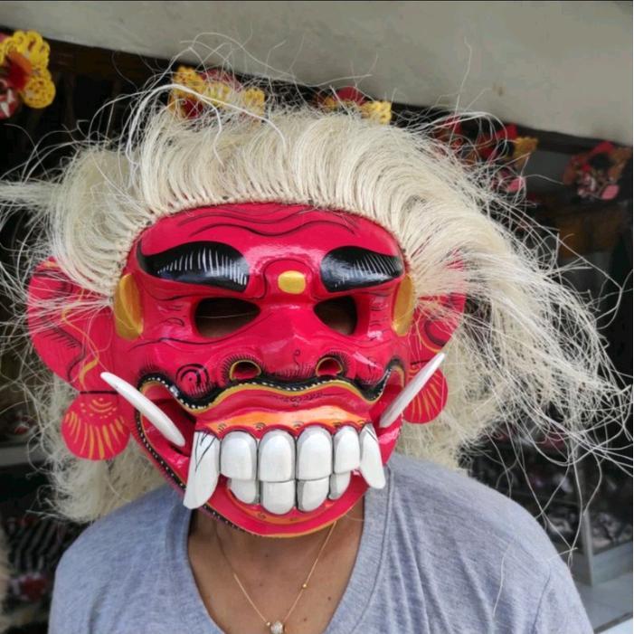 Best Seller Topeng Celuluk Kecil -Tapel Celuluk Anak Anak - Pajangan Topeng Leak Bali - Topeng Hantu