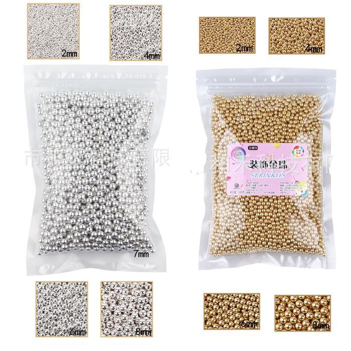 Sprinkle Sprinkler Sprinkel Springkel Mutiara Edible Kue Gold Silver