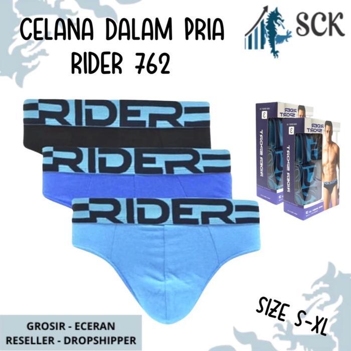 Promo 1Box- Celana Dalam Pria Rider Sport 762 Karet Boxer - Celana Dalam Pria Dewasa Rider Cowok
