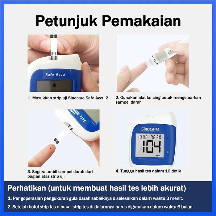 SINOCARE STRIP GULA DARAH SAFE ACCU 2 SINOCARE STRIP GULA DARAH SAFE ACCU 2 STIK GULA DARAH SAFE