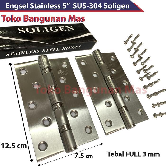 Engsel STAINLESS SUS-304 Soligen 5" / Engsel 5" Stainless SUS-304 Tools