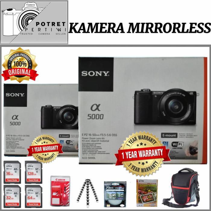 SONY ALPHA 5000 KIT 16-50MM / KAMERA SONY A5000 KIT 16-50MM - DISTRIBUTOR 1 TAHUN, BODY ONLY
