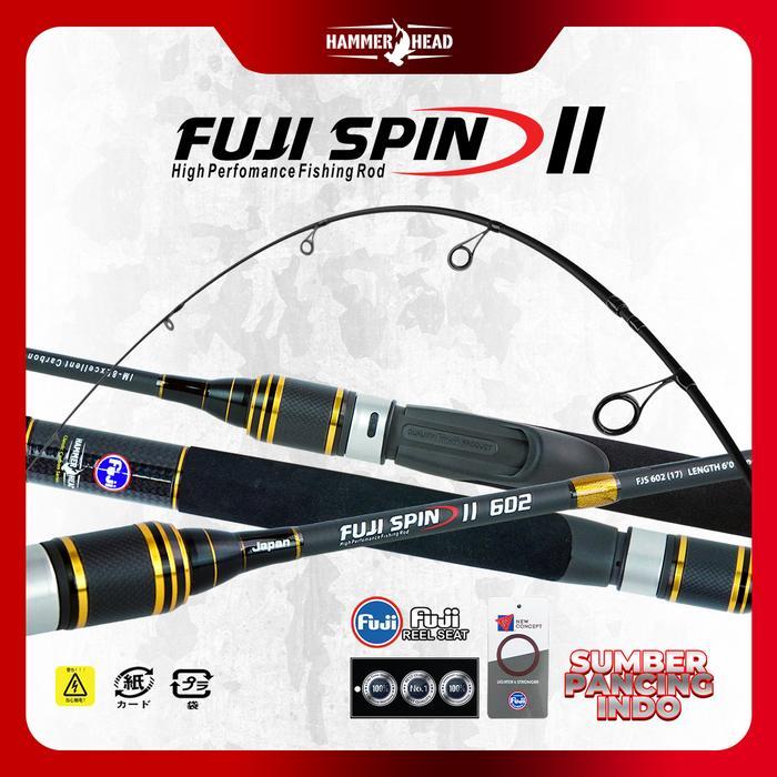 Grosir [Gratis Set Kail Sk6] Hammerhead Joran Pancing Spinning Fuji Spin Ii 562 - 602 Hi-Carbon