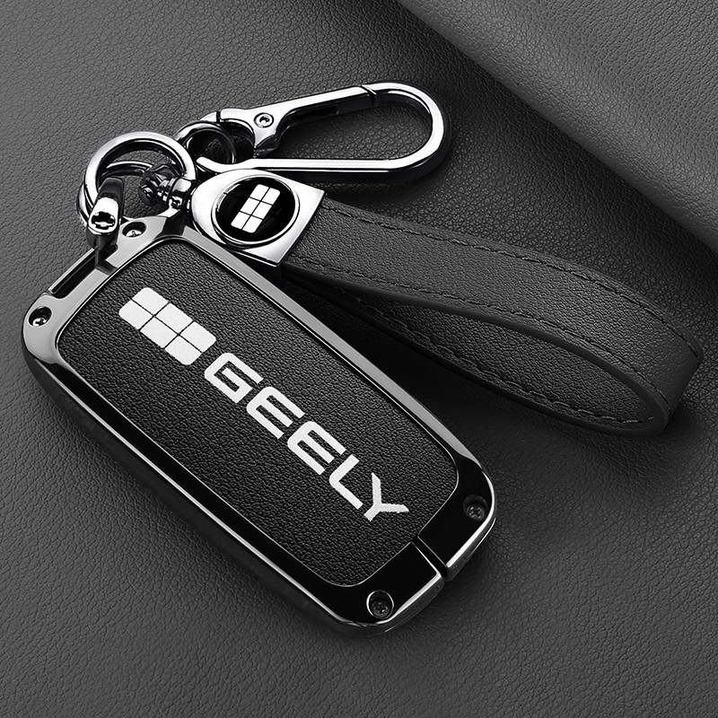 Car Smart Remote Key Case Cover Emblem Zinc Alloy Protection Shell Accessory For Geely EX5 Galaxy