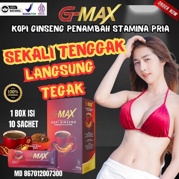 Promo- Kopi G Max Ginseng Penambah Stamina Pria Dewasa Tahan Lama Berhubungan Original Bpom