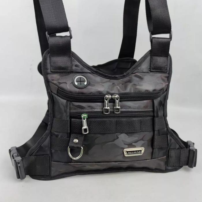 Waistbag Minimalis Tas Dada Pria Rompi Chest Bag / Tas Dada Rompi / Rigbag