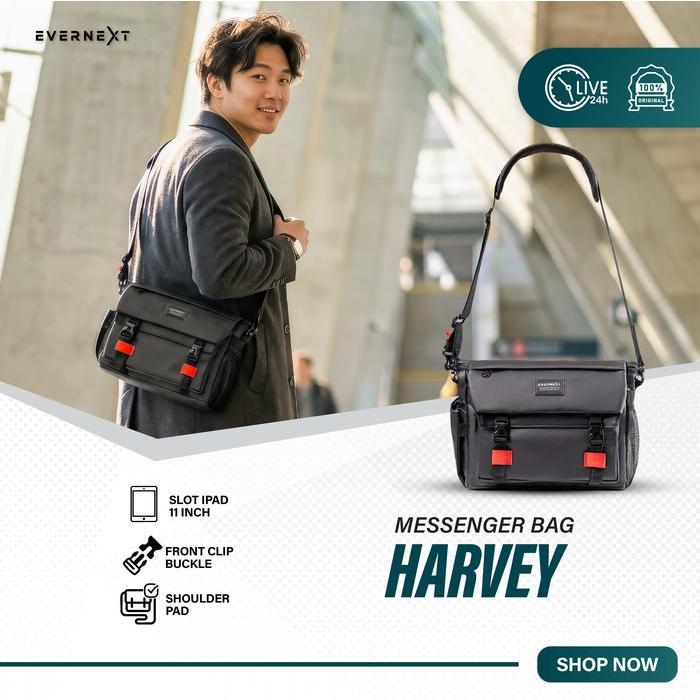 Eiger - Messenger Bag Pria Anti Air Tas Selempang Pria Waterproof Sling Bag Pria Shoulder Bag Harvey