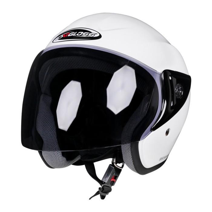 ORIGINAL Cargloss Helm Motor Half Face CM CR Whity White READY STOCK