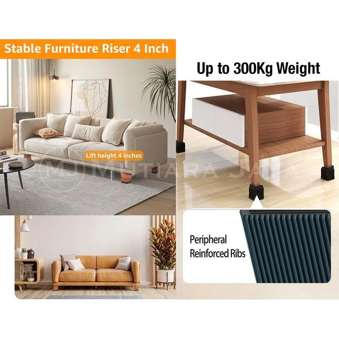 PLATO Peninggi Penambah Tinggi Ganjalan Kaki Meja Laci Sofa Lemari Kursi Furniture