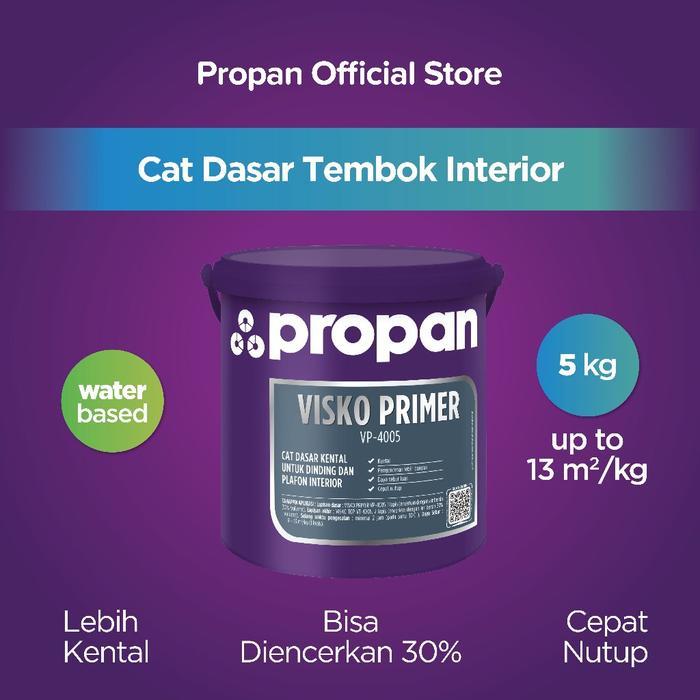Propan Visko Primer Cat Dasar Tembok Interior Irit & Kental 4 Kg