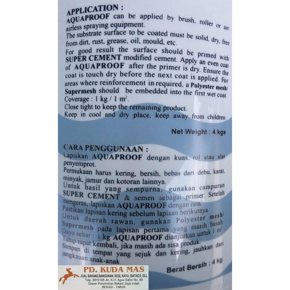 Cat Pelapis Anti Bocor Aquaproof Hitam 4 Kg