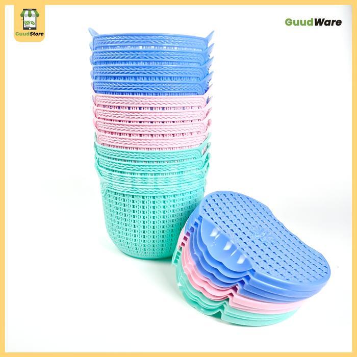 "New" ( 12 PCS ) GUUDWARE - KERANJANG BERKATAN SERBA GUNA /HAPPY MILAD /HAMPERS/BESEK PLASTIK