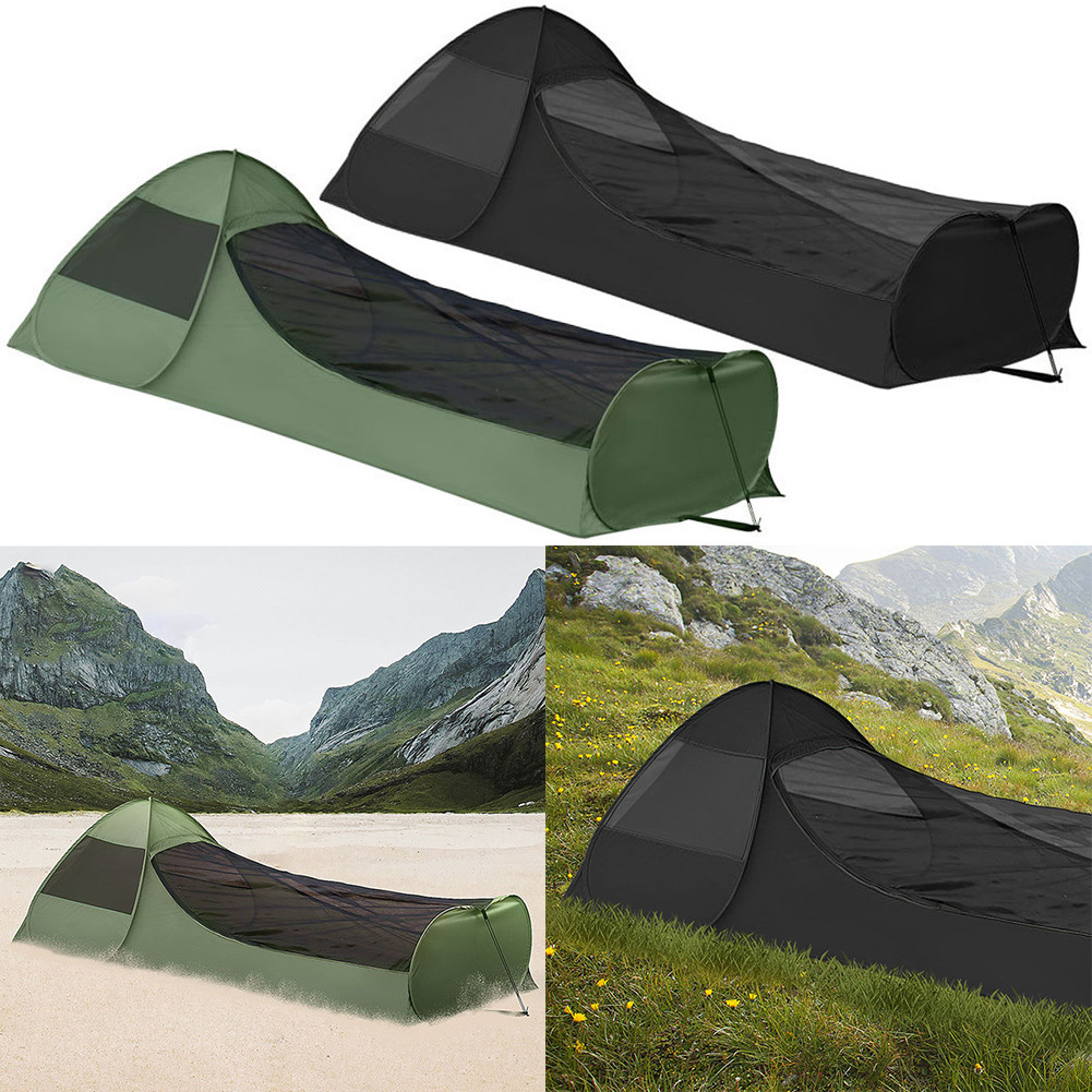 1 Set Automatic 2-second Quick Opening Portable Outdoor Tear-resistant Camping Tent Sleeping Bag