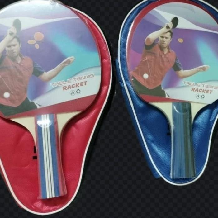 Bet Bat Bed Bad Tenis Meja Racket Isi 2 Tas Full Cover Full Set Karet Tebal High Quality Shake