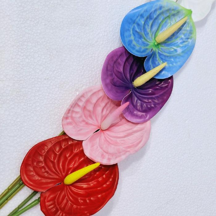 Anthurium Artificial Bunga Anthurium Palsu untuk Dekorasi dan Hiasan