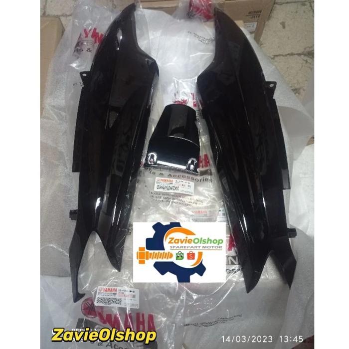 Body Belakang Set Mio Smile Mio Sporty Hitam Glossy Original