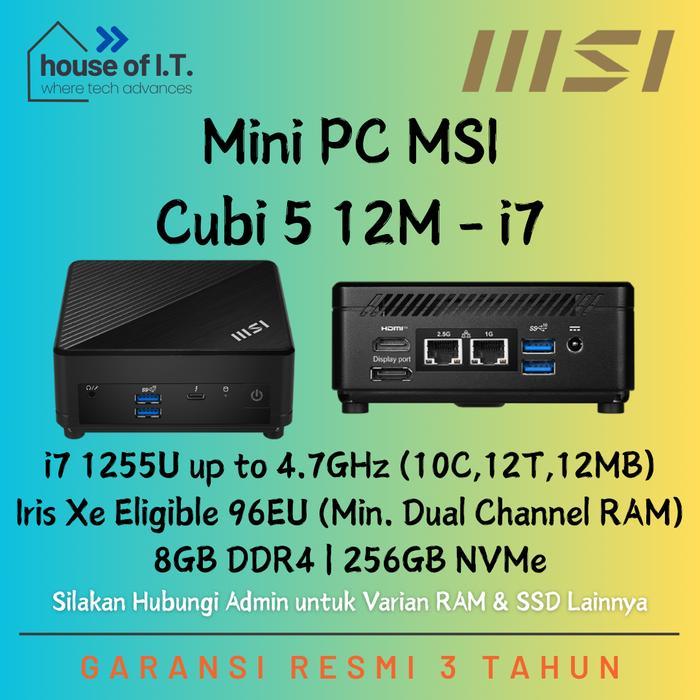 MSI Cubi 5 12M i7 1255U - MSI Cubi i7 1255U - Mini PC MSI Cubi 5 12M i7 - Mini PC Msi i7 - Msi Nuc