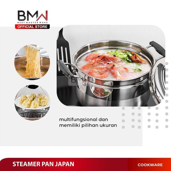 24CM Panci Kukus Stainless Steel Dandang Panci Steamer Langseng Sarangan
