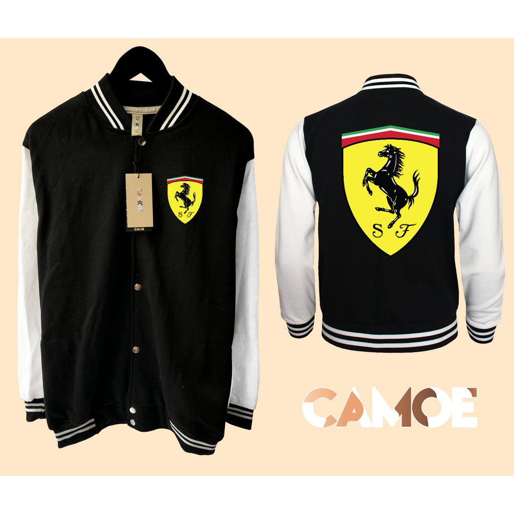 Jaket Baseball Varsity Fearrari kuda logo