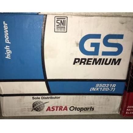 Premium AKI BATERAI BASAH GS ASTRA PREMIUM 95D31R/NX120-7R FORD RANGER KIJANG