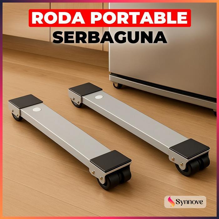 Cuci Gudang Roda Lemari Portable Sepasang 2 Pcs Roda Kaki Mesin Cuci Roda Kulkas 2 Pintu Tatakan
