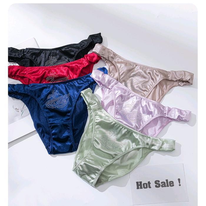 A17 Celana Dalam Full Satin Wanita Licin Mengkilap Ew Terbaru