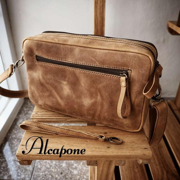 Tas Kulit Asli Tas Selempang Pria Hand Bag Dari Kulit Asli Premium