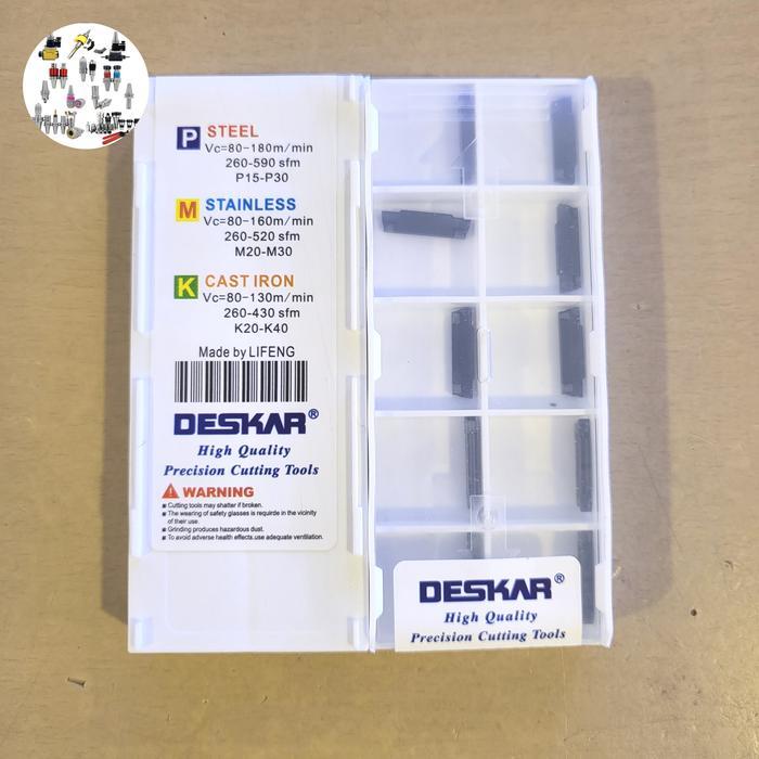 INSERT MGMN 200 LDA DESKAR MGMN 200 DESKAR INSERT POTONG 2MILI MATA BUBUT 2MM PISAU 2MM