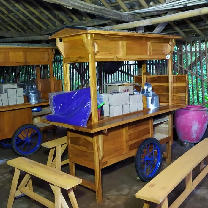 Gerobak Angkringan jati fullset