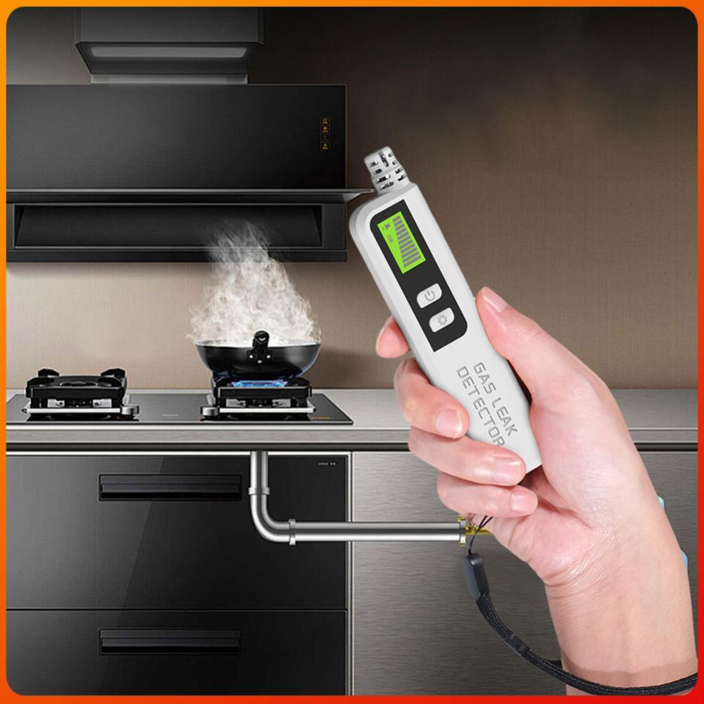 Gas Leak Detector with Audible & Visual Alarm Portable Gas Sniffer Combustible Gas Detector for Home