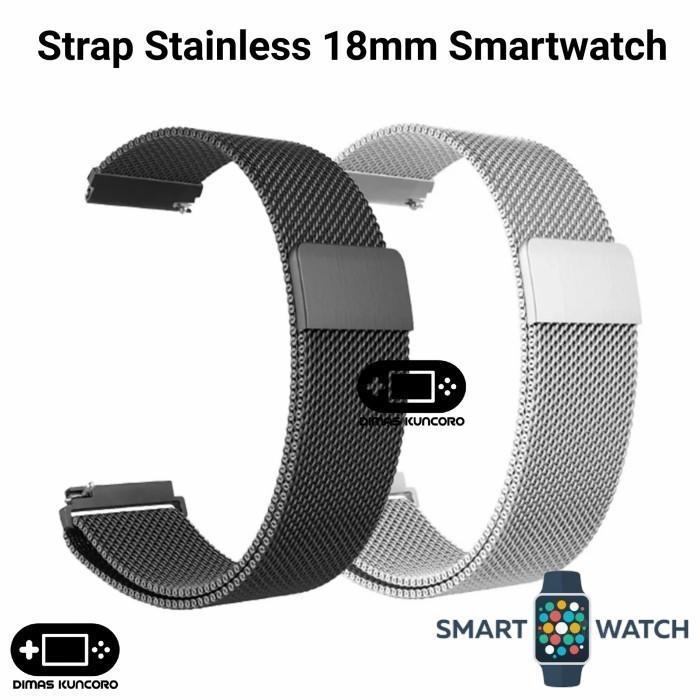 Strap Stainless 18mm tali jam tangan steel quick release fossil gen 5E 42mm