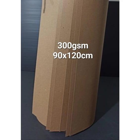 kertas karton coklat tebal kraf liner 300 gsm
